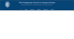 Desktop Screenshot of presbyterianarchives.ca